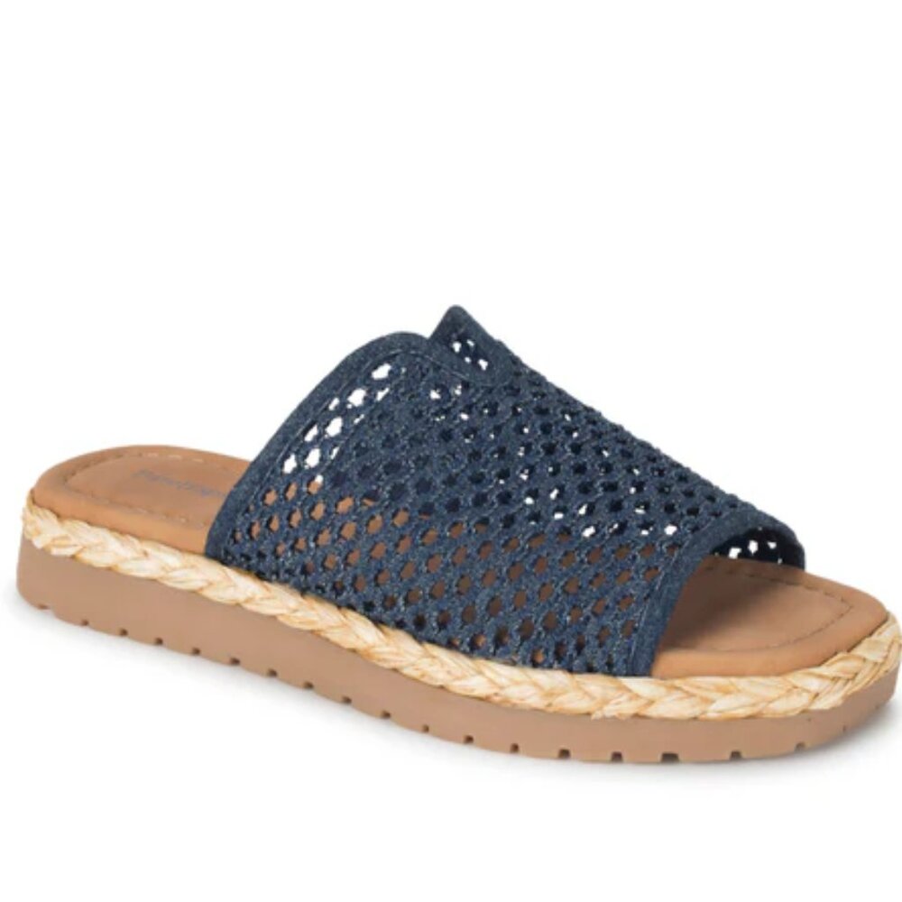 Baretraps WomensTasmine Denim Platform Heel Sandal Slide Size 7.5 New w/out Box